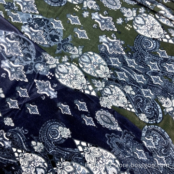 Polyester Spanex Sticka digitalt tryckt Koreansk Velvet Fabric